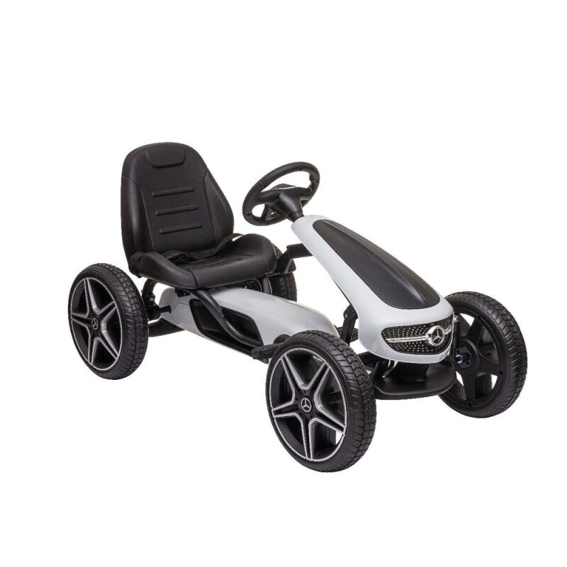 Pedal go kart for kids - MERCEDES BENZ PEDAL GO KART WHITE