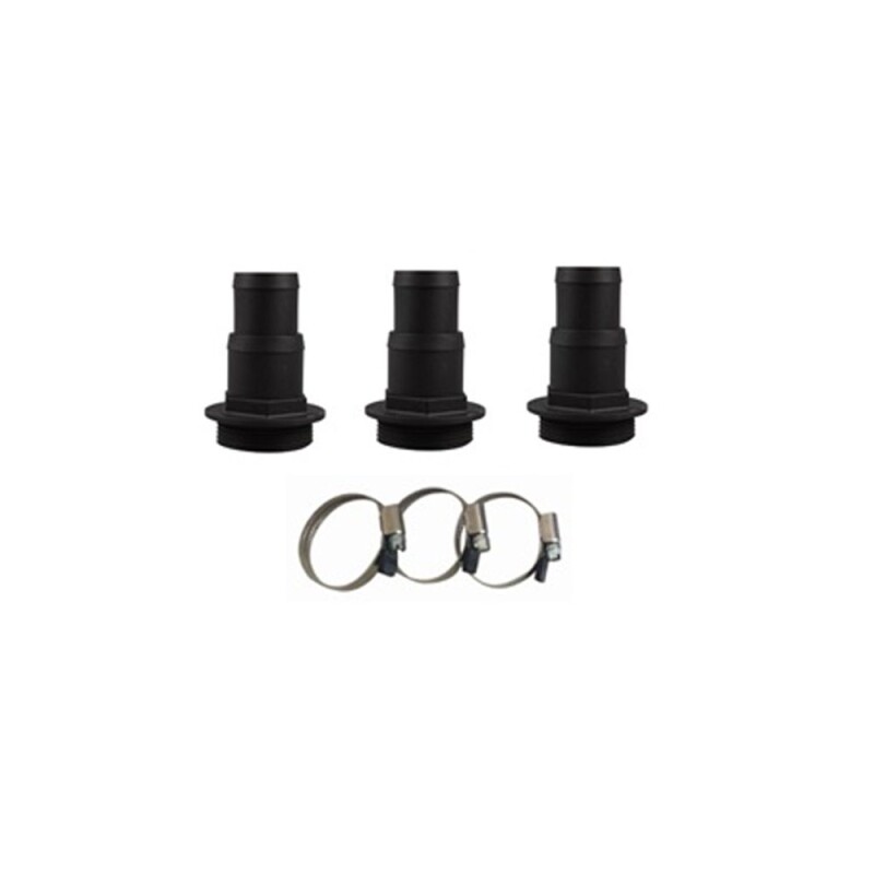 Connectors + hose clamps (3 pcs.) - HECHT 305813