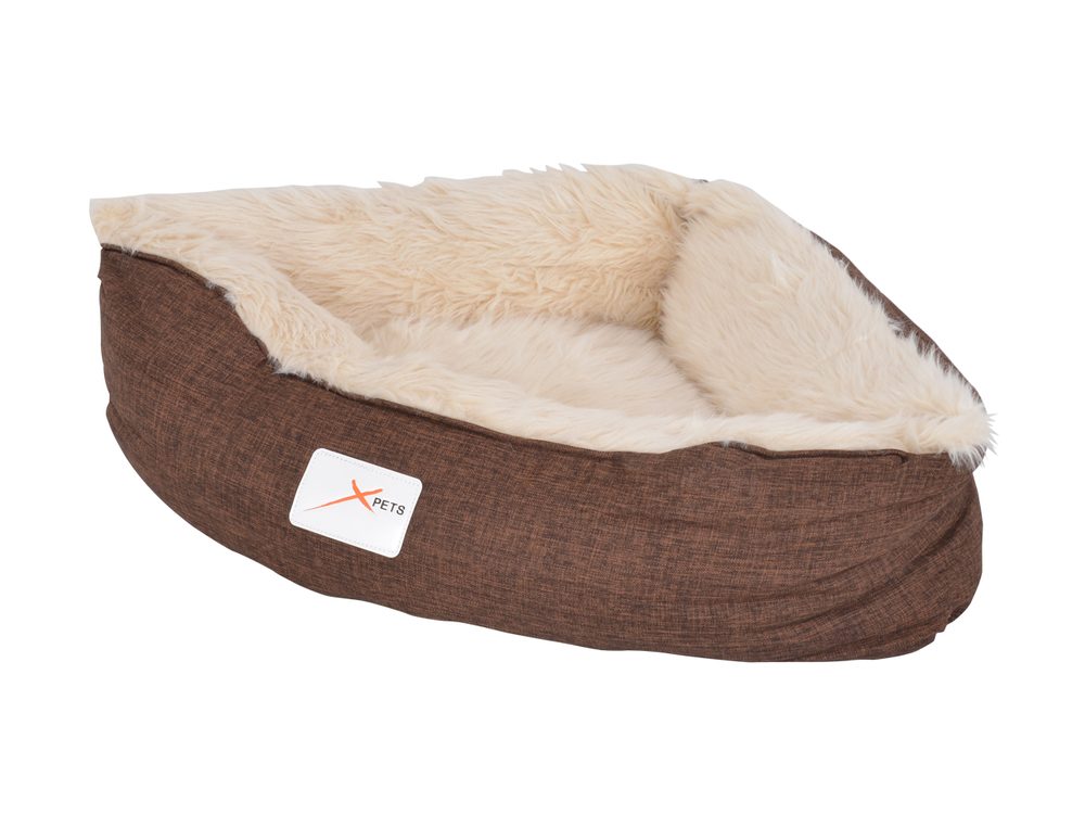 AGATHA - S Luxury bed for demanding pets. Made from flax and corduroy. Very comfortable.