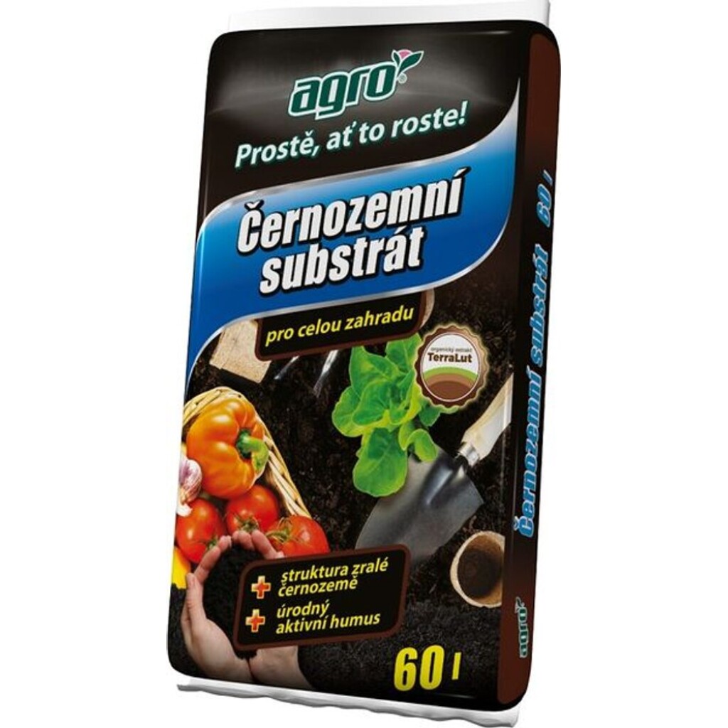 AGRO Černozemní substrát pro celou zahradu je speiální substrát kypré a vláčné struktury