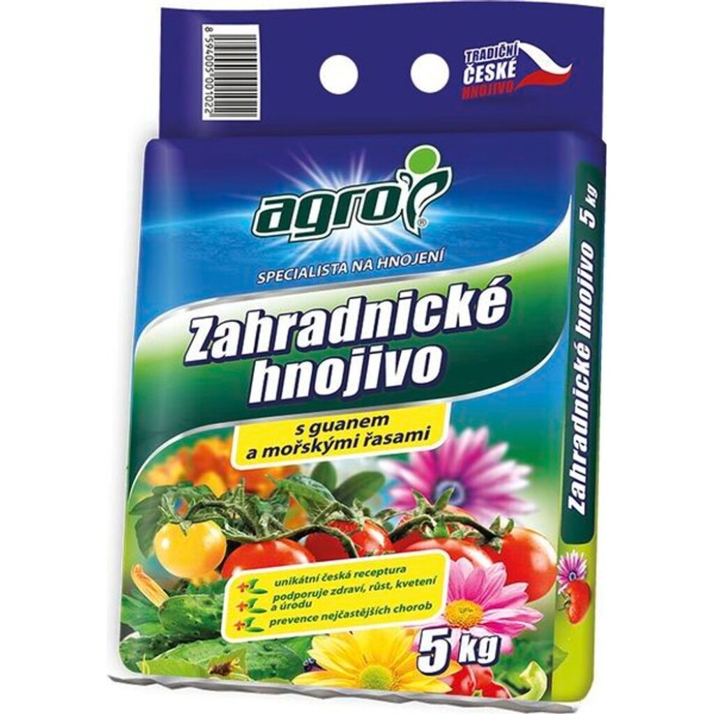 AGRO Garden Fertiliser is a universal chloride-free granulated organomineral fertiliser.