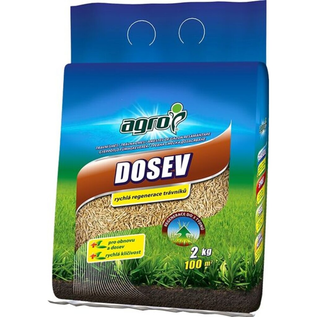 AGRO Grass Seed Mix OVERSEED is suitable for overseeding and quick regeneration of damaged areas in lawns.