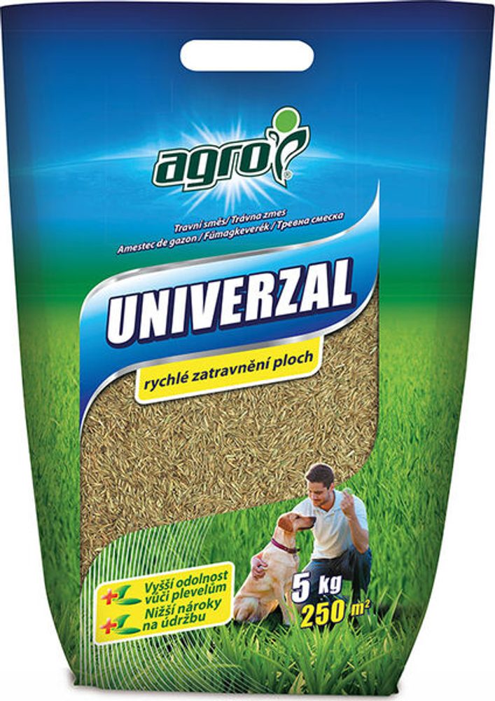 AGRO Grass Seed Mix UNIVERSAL 5 kg AGRO Grass Seed Mix UNIVERSAL is prepared from quality grass varieties