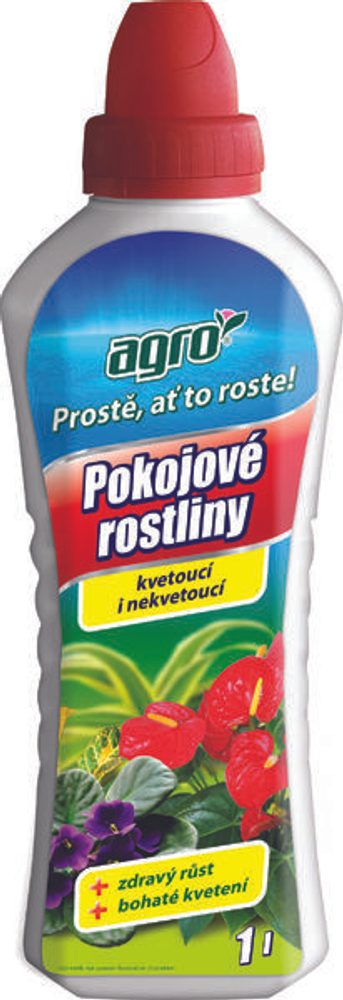 AGRO Liquid Fertiliser for Houseplants 1 L Agro HOUSEPLANTS is an excellent liquid fertiliser suitable for all indoor flowering and non-flowering plants (geraniums
