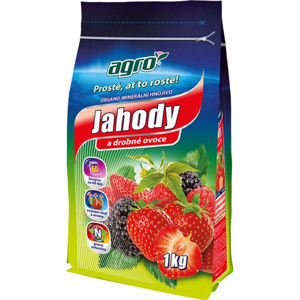 AGRO organo-mineral fertiliser for strawberries supports strawberry plants in producing full
