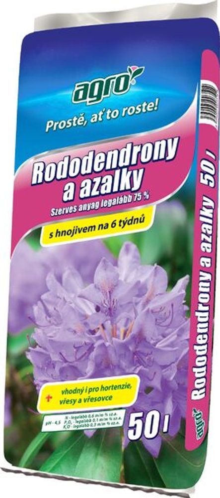 AGRO Substrát pro rododendrony a azalky 50 L AGRO Substrát pro rododendrony