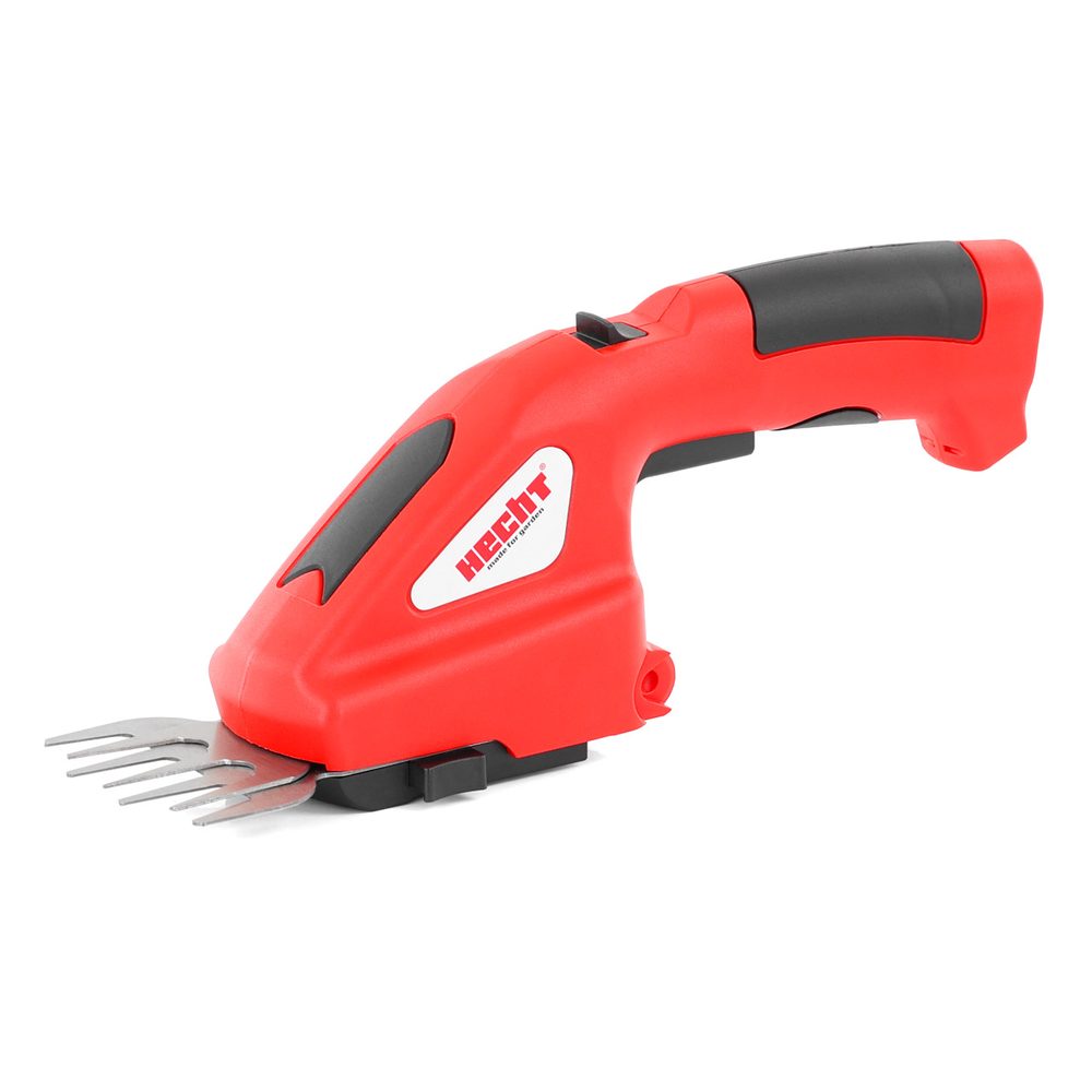 Accu Grass and Shrub Shears - HECHT 5013 Cordless grass shears for trimming grass and minor adjustments to shrubs and hedges. Supplied with a pair of 7.5 / 11 cm blades
