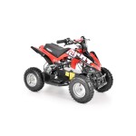 <p>Electric ATV with 800 W engine. Power supplied by 36 V battery with 12 Ah capacity. Speed max. 20 - 25 km/h. Equipped with big 6" wheels. Weight 42 kg. Battery indicator