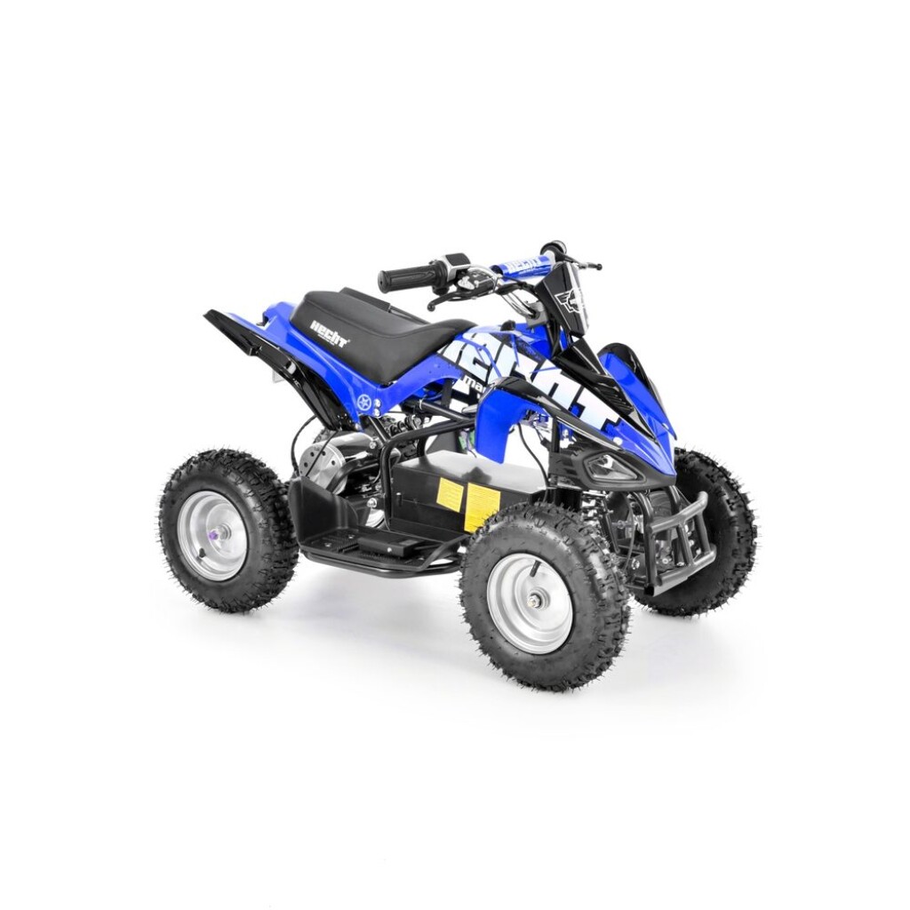 Electric ATV with 800 W engine. Power supplied by 36 V battery with 12 Ah capacity. Speed max. 20 - 25 km/h. Equipped with big 6" wheels. Weight 42 kg. Battery indicator