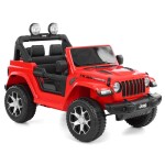 <p>Accu car for kids Jeep Wrangler Rubicon. Recommended age 3 - 8 years. Maximum weight capacity 35 kg. Battery 12 V/10 Ah /. Electric engine 2 x 35 W. Sound and light effects