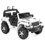 <p>Accu car for kids Jeep Wrangler Rubicon. Recommended age 3 - 8 years. Maximum weight capacity 35 kg. Battery 12 V/10 Ah /. Electric engine 2 x 35 W. Sound and light effects
