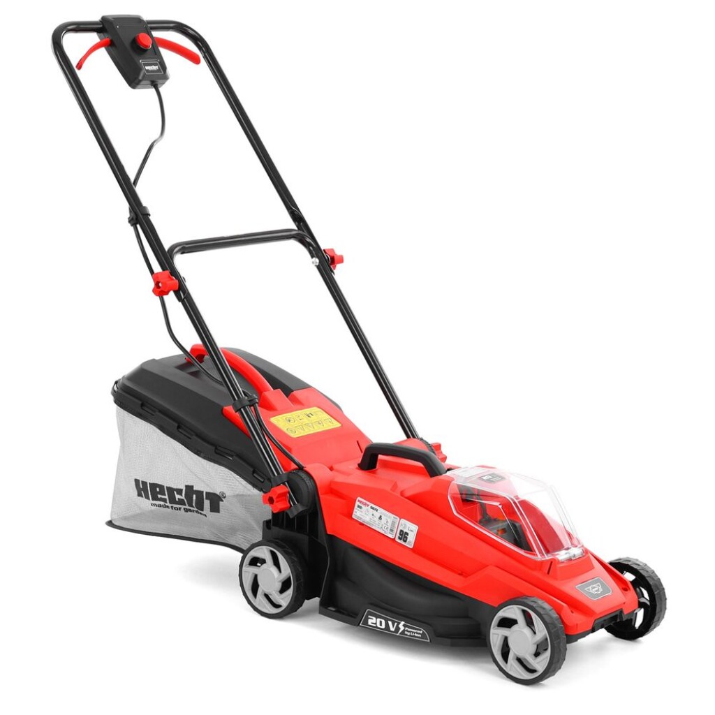 The HECHT 5072 Cordless Lawnmower is ideal for smaller lawns. It offers a 32 cm reach
