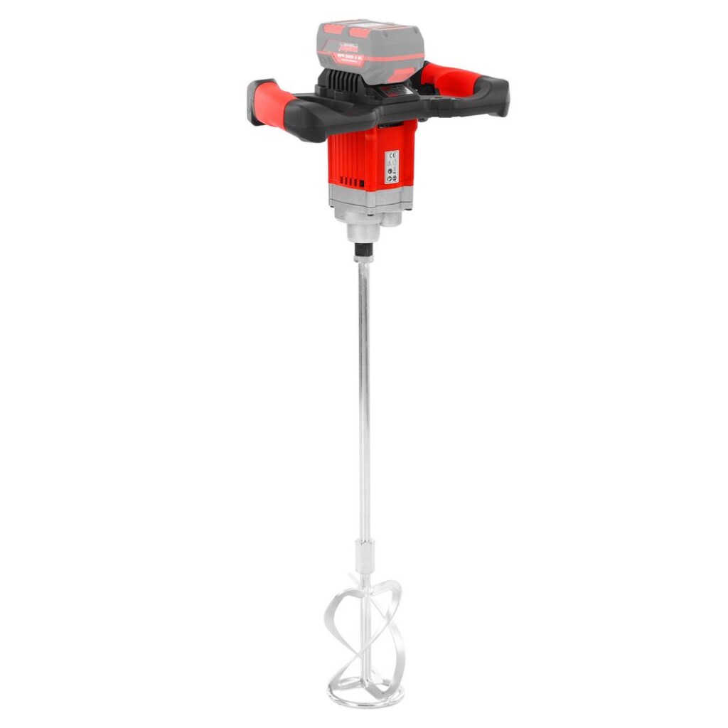 The HECHT 1142 20 V cordless mixer is ideal for mixing building materials. It offers infinitely adjustable speed (0-710 rpm) and a tool diameter of 100 mm. Included in the package is a mixing tool with M14 attachment.
