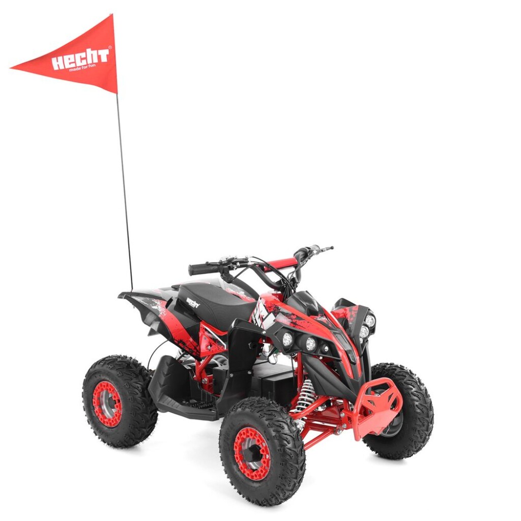 HECHT 56120 battery-powered quad bike offers reliable and quiet operation. With dimensions of 120 x 78 x 76.5 cm and a weight of 65 kg