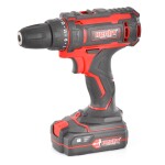 <p>Electric cordless screwdriver with drill function. Voltage 20 V. Battery LI-ion