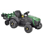 <p>Accu cordless tractor with flatbed. Battery 12V