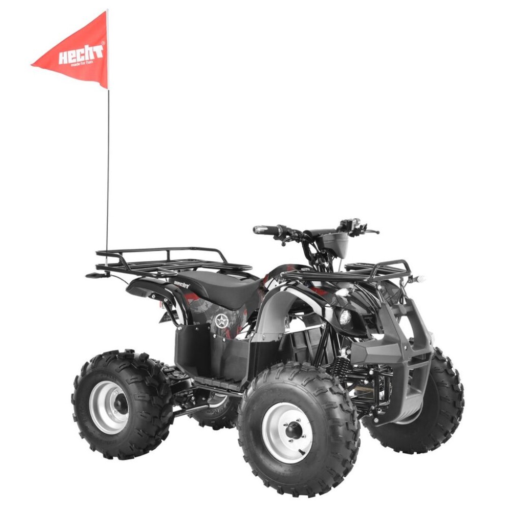 Road-homologated battery-powered ATV. 1200 W motor. Dimensions (L x W x H): 145 x 102 x 96 cm