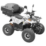 <p>Battery-powered ATV homologated for road use. 1200 W motor. Dimensions (L x W x H): 160 x 104 x 121 cm.</p>