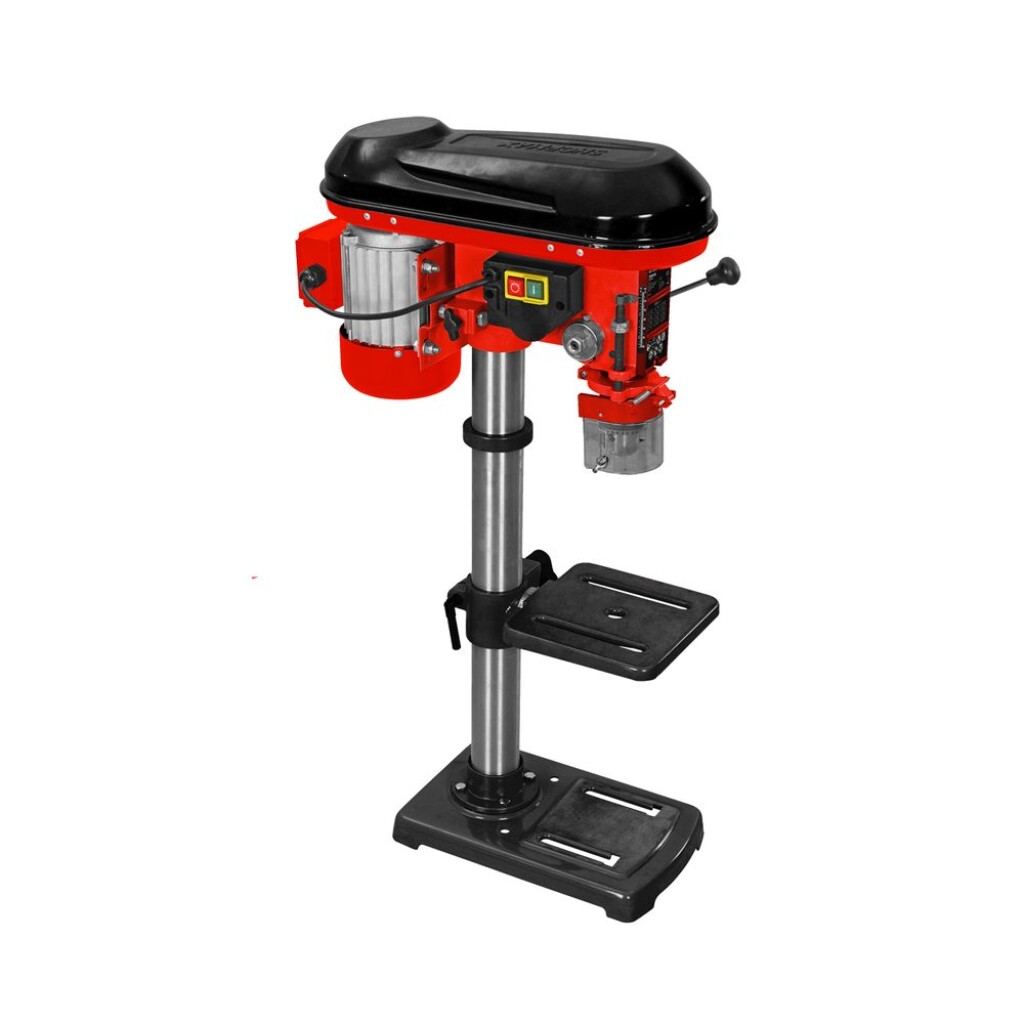 Bench-top column drill for drilling and countersinking. Power 600 W. Weight 30 kg.