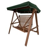 <p>Garden rocking bench with a roof