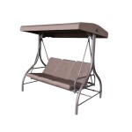 <p>Luxury garden swing bench with canopy