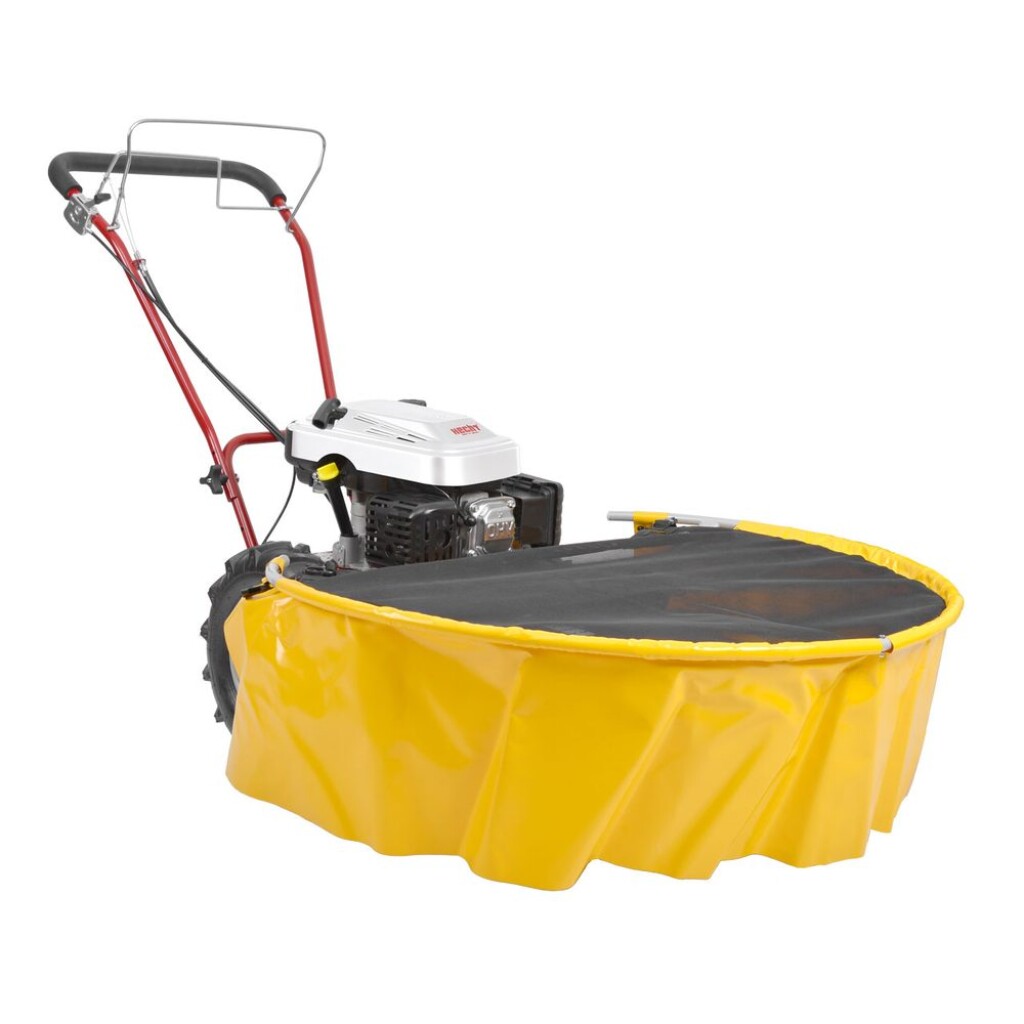 Motorová bubnová sekačka na trávu se záběrem 60 cm. Motor o objemu 173 cm3 s jmenovitým výkonem 3