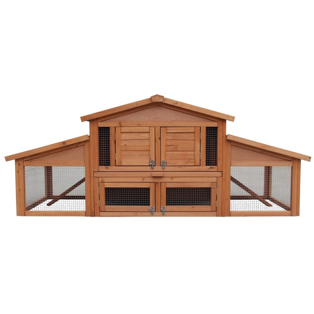 Králíkárna se dvěma výběhy. 180 x 62 x 72 cm.