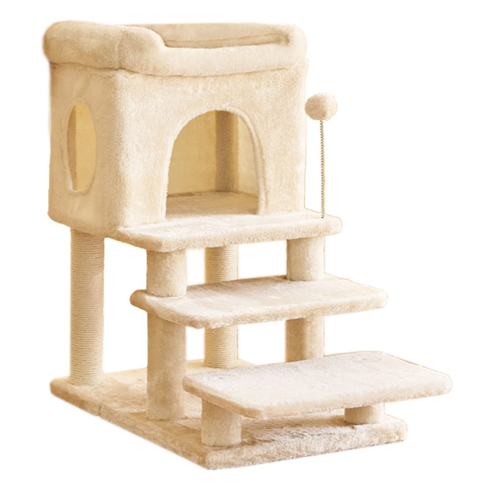 Cat Scratching Post - PROMINENT DAISY B Elegant scratching post with resting area and hideaway house
