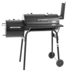 <p>Charcoal grill. Suitable for covered garden surfaces. Two furnics. Robust sheet metal structure. Black refractory color. Heater height adjustment. Air regulation. Storage shelf. Possibility of utilization (or indirect barbecue). Chrome-plated barbecue grate. Thermometer. Transport wheels.</p>