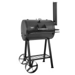 <p>Steel garden grill with&nbsp;thermometer.&nbsp;1