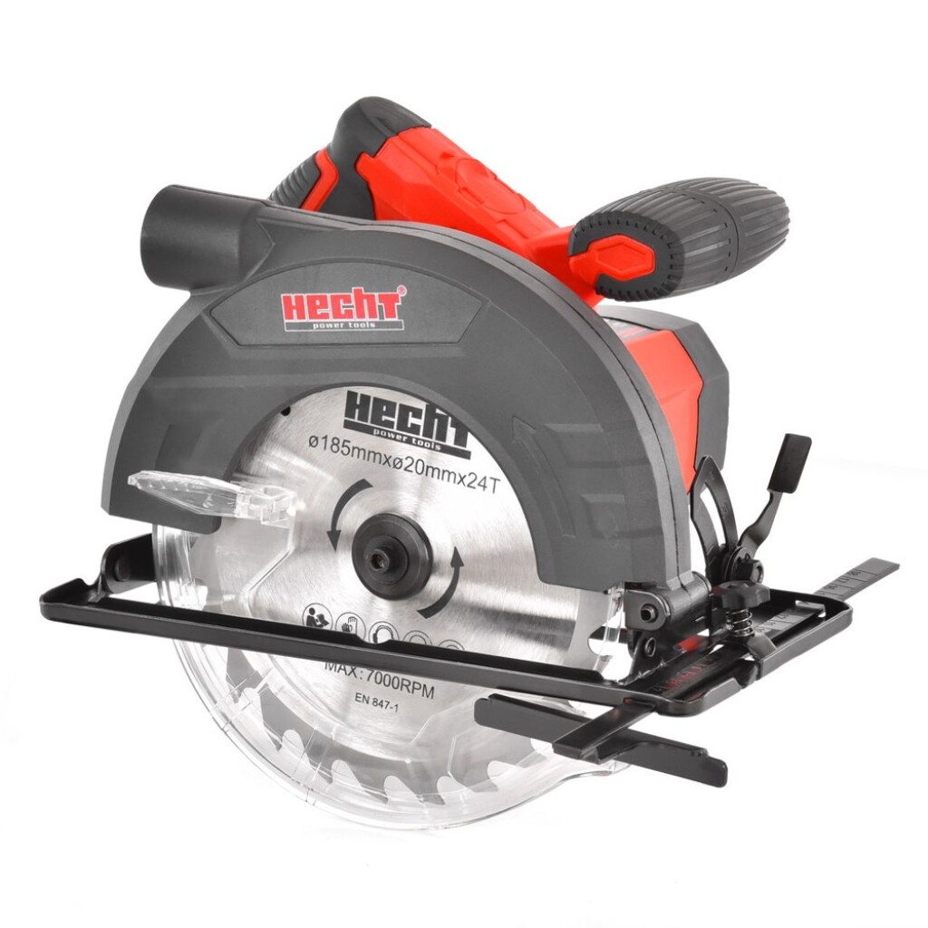 Hand-held electric circular saw. Power consumption 1200 W