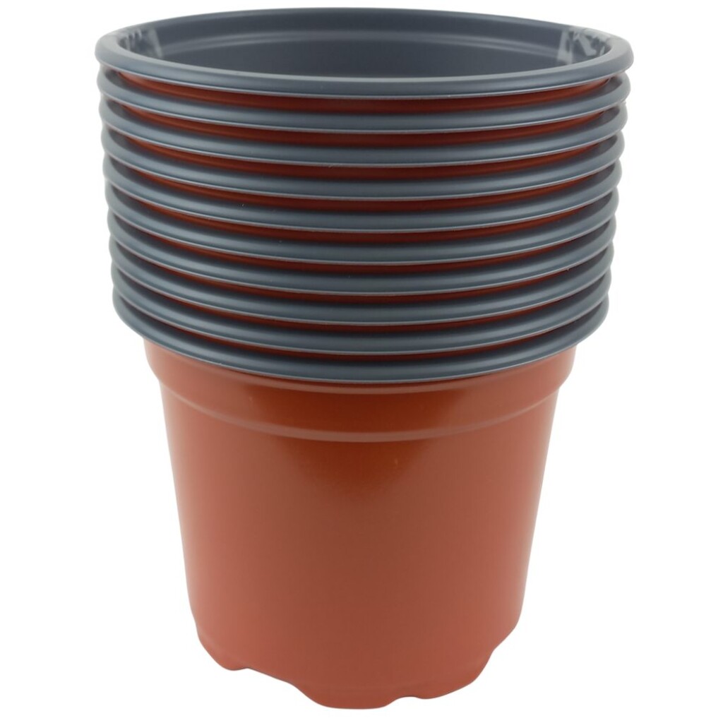 Special round plastic container designed for planting and growing plants. Thin-walled construction. Packed in sets of 10 pieces including EAN code.