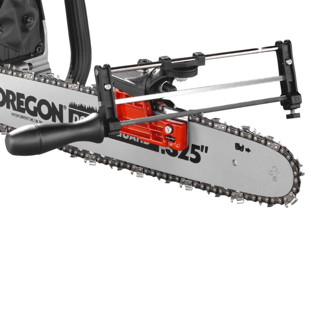 Apparatus for sharpening saw chains. FIle 4 mm included.