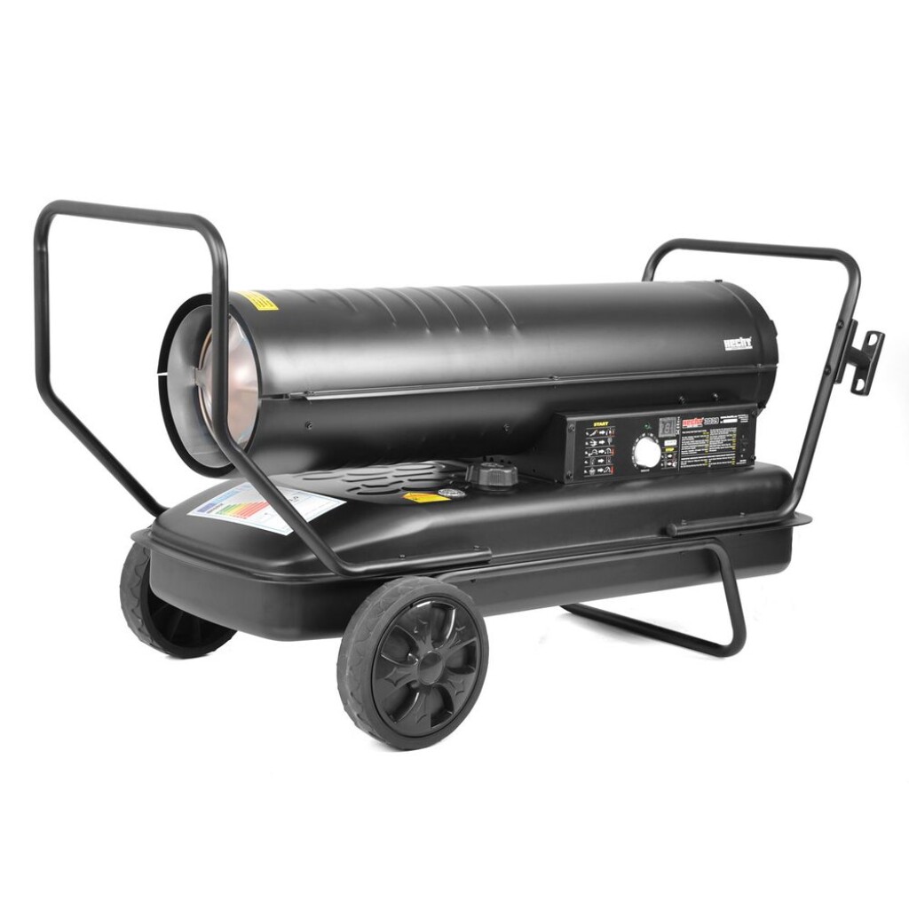 Mobile hot air heater with an output of 51 kW