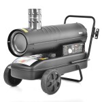 <p>A hot air turbine with indirect combustion - flue gas discharge through a chimney - heats with clean air! Heat output 18 kW / 62