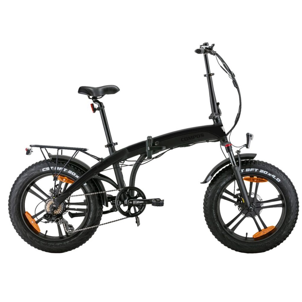 Folding electric bike with 36 V / 10 Ah battery. 250 W motor