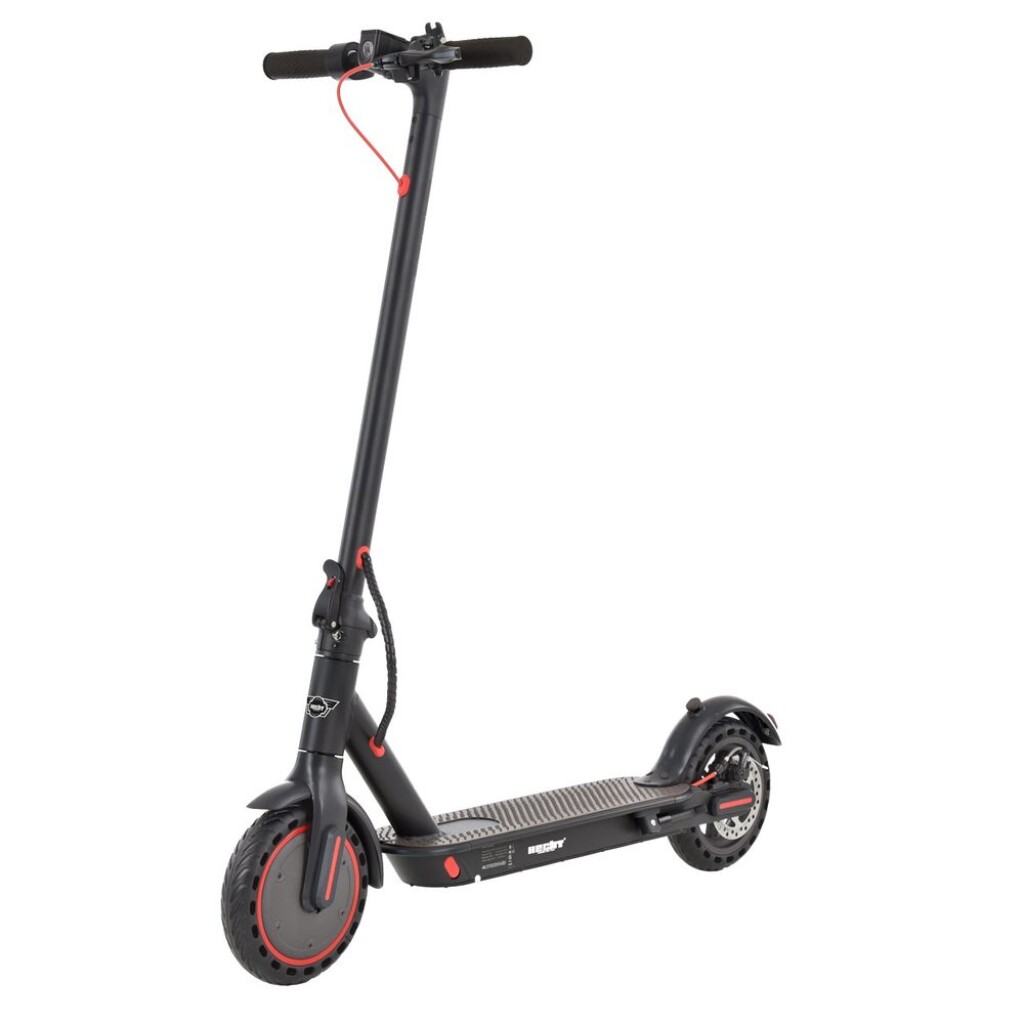 Electric scooter with a range of up to 25 km. Maximum speed 25 km/h. Load capacity 100 kg. Battery 36 V / 7