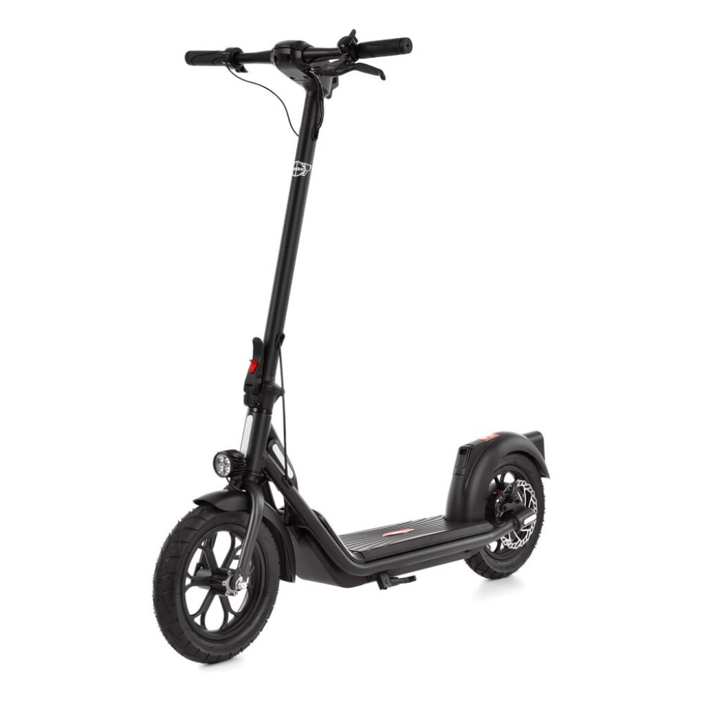 Electric scooter with a range of up to 30 km. Maximum speed 25 km / h. Load capacity 100 kg. Battery 36 V / 10 Ah / 400 W. Rechargeable scooter with a range of up to 30 km on a single charge.