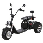 <p>Electric scooter-tricycle. Electric engine 1500W. Battery 60V/20Ah. Max speed 35 km/h. Front-rear disc brakes. Range up to 50 km.</p>