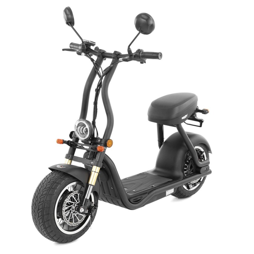 Electric scooter with homologation for road traffic. Motor 1000 W. Max speed 42 km/h