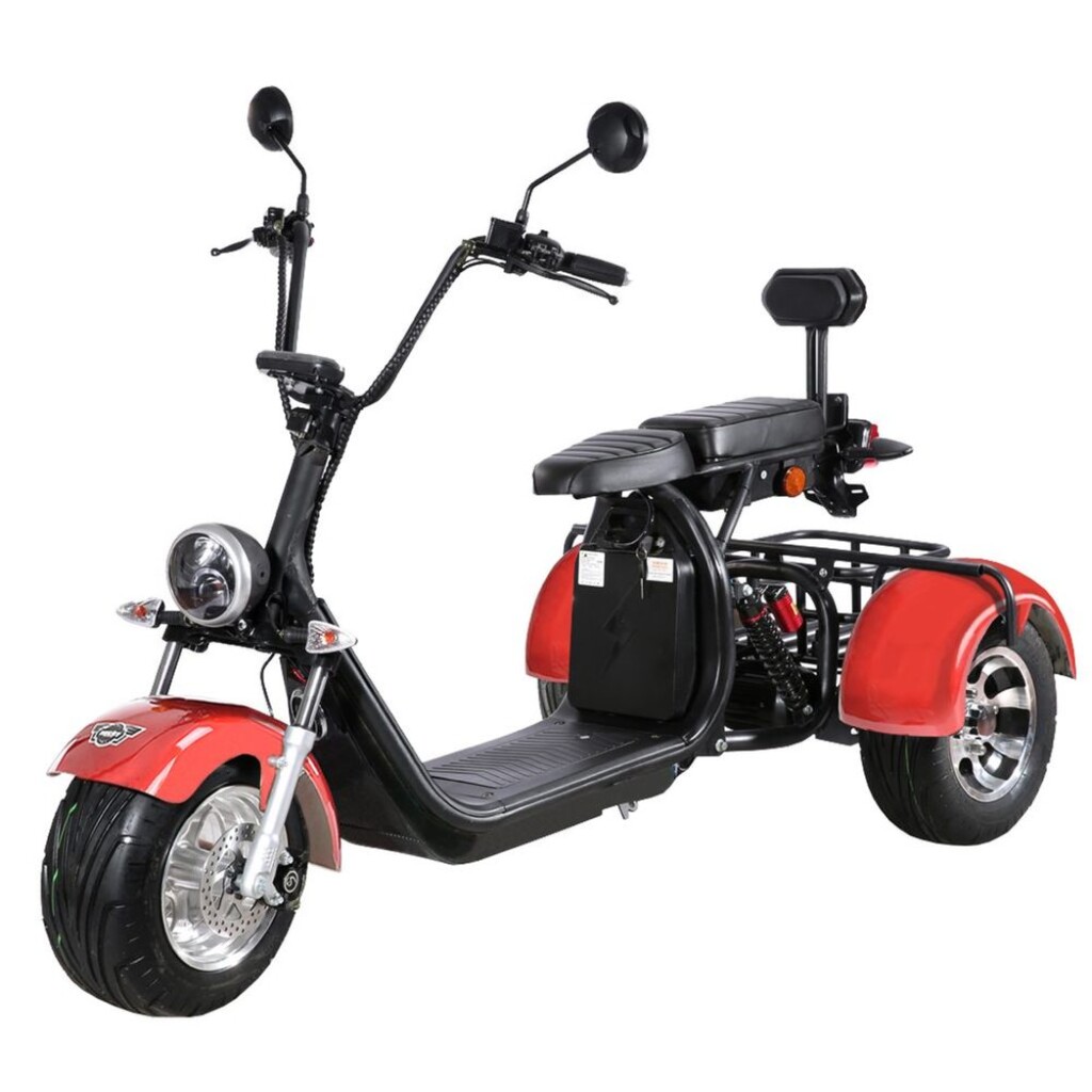 Electric scooter - tricycle with homologation for road traffic. Motor 2000 W. Max speed 45 km/h