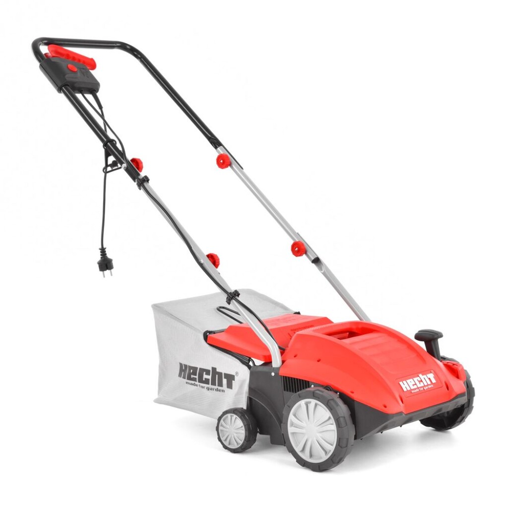 An electric scarifiers with a power input of 1500 W. Working width 32 cm. Weight 9.2 kg. Collector basket 35 l. 16 steel blade