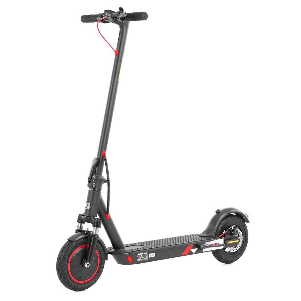 Electric Scooter - HECHT 5299 Electric scooter with a range of up to 35 km. Maximum speed 25 km/h. Weight capacity 120 kg. Battery 36 V / 13 Ah / 500 W.