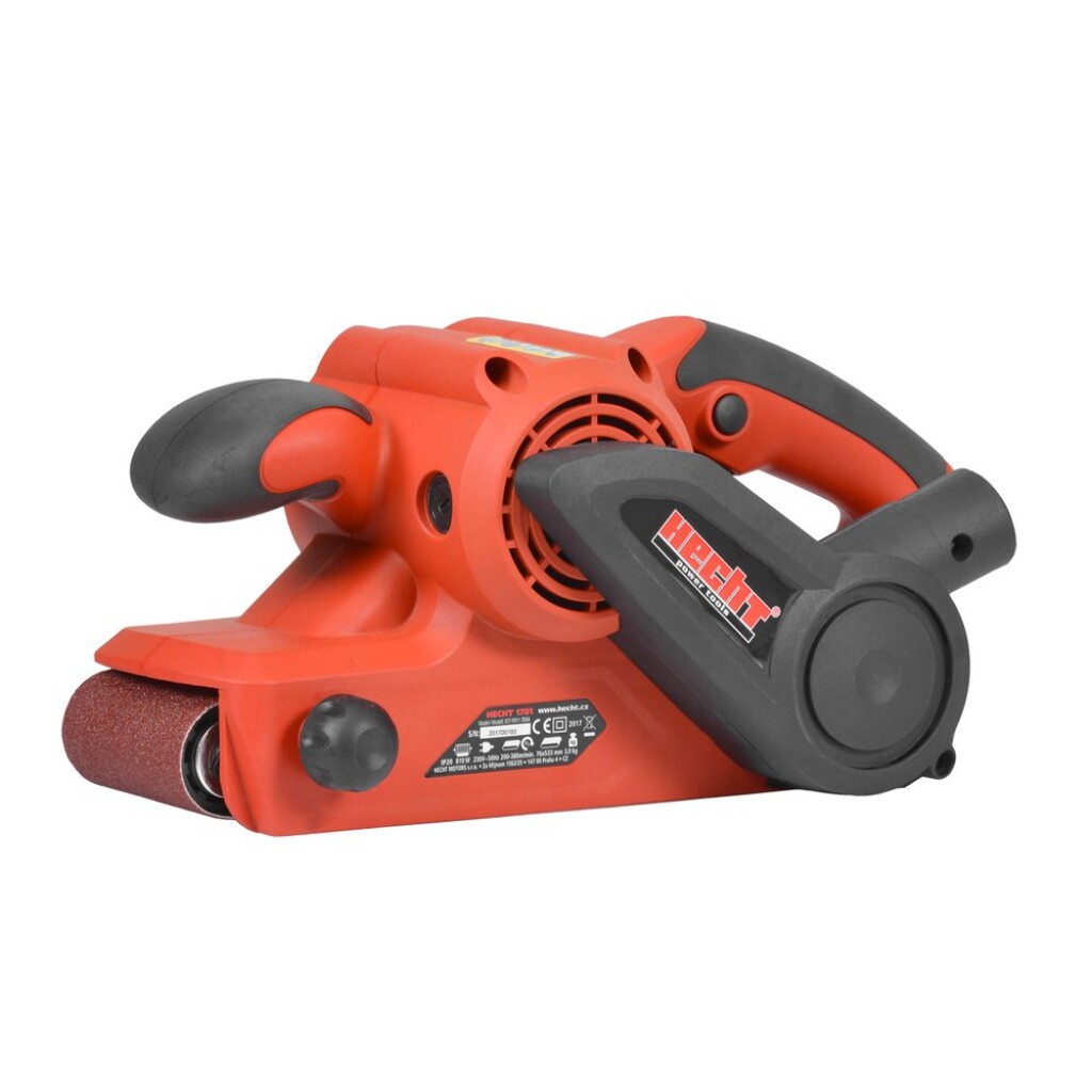 Electric belt sander with power 810 W. Speed without load 380 rpm. Grinding surface 140 x 76 mm. Grinding belt 533 x 76 mm. Weight 3