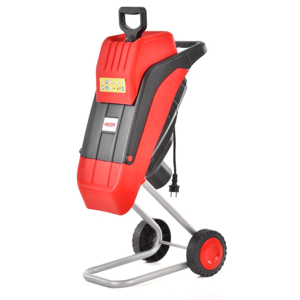 Electric powered garden shredder with 50 l bag.