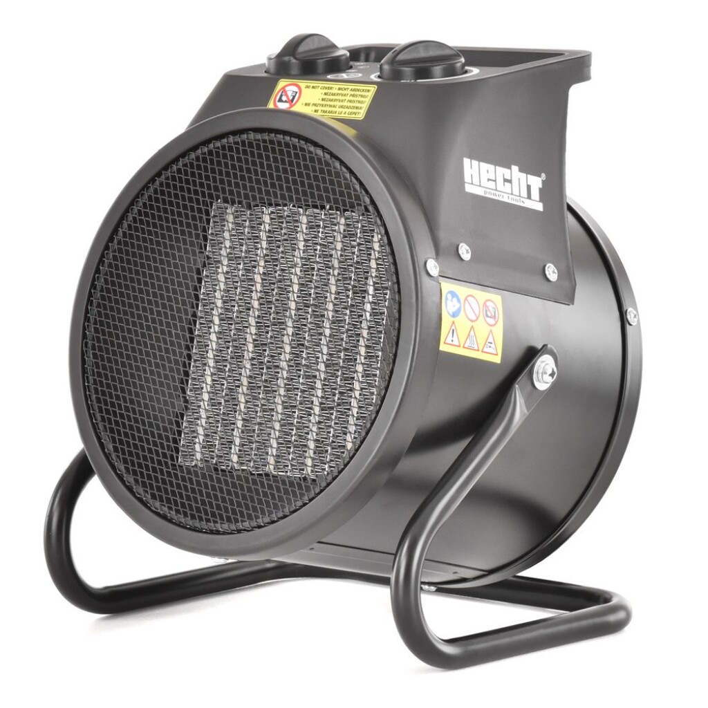 Electric heater with ceramic body. Power consumption 25/2000/3000 W. Heating space 30 m3. May be used as a fan.