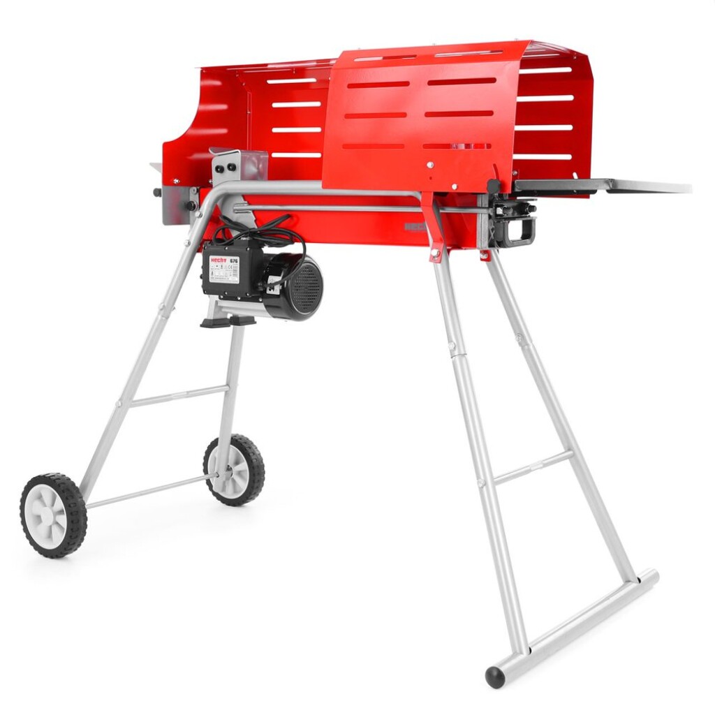 Horizontal log splitter. Power input 2000 W. Length of the log up to 52 cm max. Splitting pressure 7 tons. Weight 48 kg.
