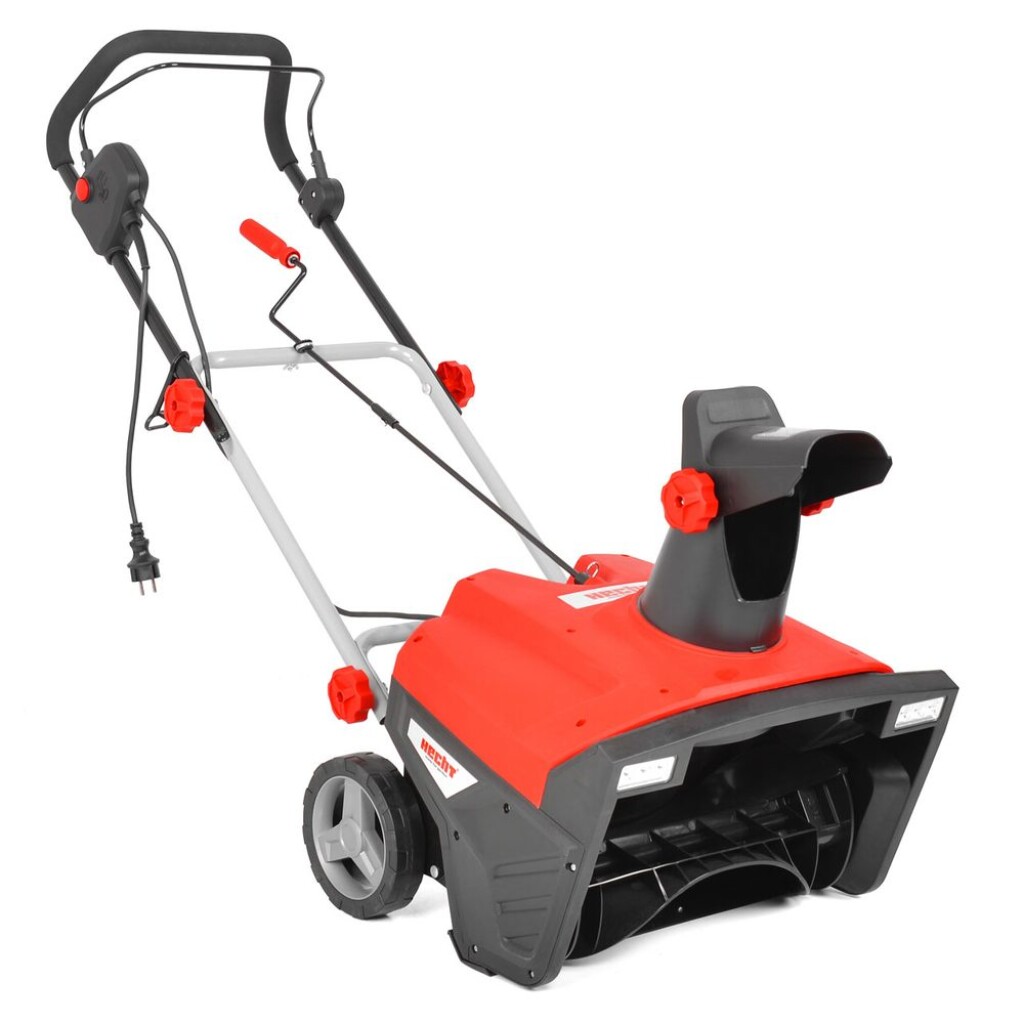 Single-stage electric snow thrower HECHT 9235 with a powerful serial commutator motor that enables continuous work under high loads. Power supply 230 V / 50 Hz