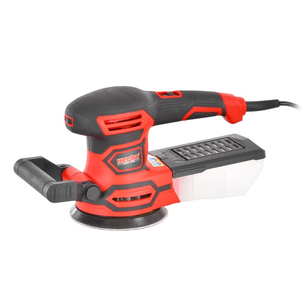 Electric eccentric vibrating grinder with an input power of 450 W. No-load speed 13000 rpm. Number of vibrations 26000/min. Grinding plate diameter 125 mm.