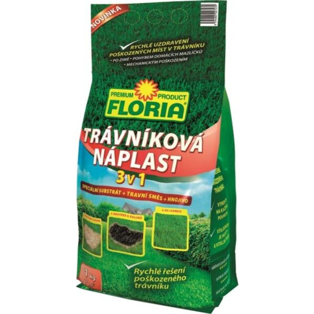 FLORIA Trávníková náplast 3 v 1 je ideální pomocník na opravu vzhledu Vašeho trávníku.